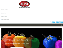 Tablet Screenshot of dupli-systems.com